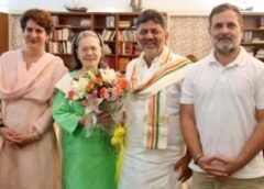 ಸೋನಿಯಾ, ರಾಹುಲ್, ಪ್ರಿಯಾಂಕಾ ಭೇಟಿ ಮಾಡಿದ ಡಿ.ಕೆ. ಶಿವಕುಮಾರ್